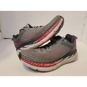 Hoka One One W Clifton 5 Running Shoes Women’s Size 8.5 Gray Pink 1093756 AMTL